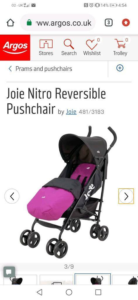 joie blue nitro stroller argos